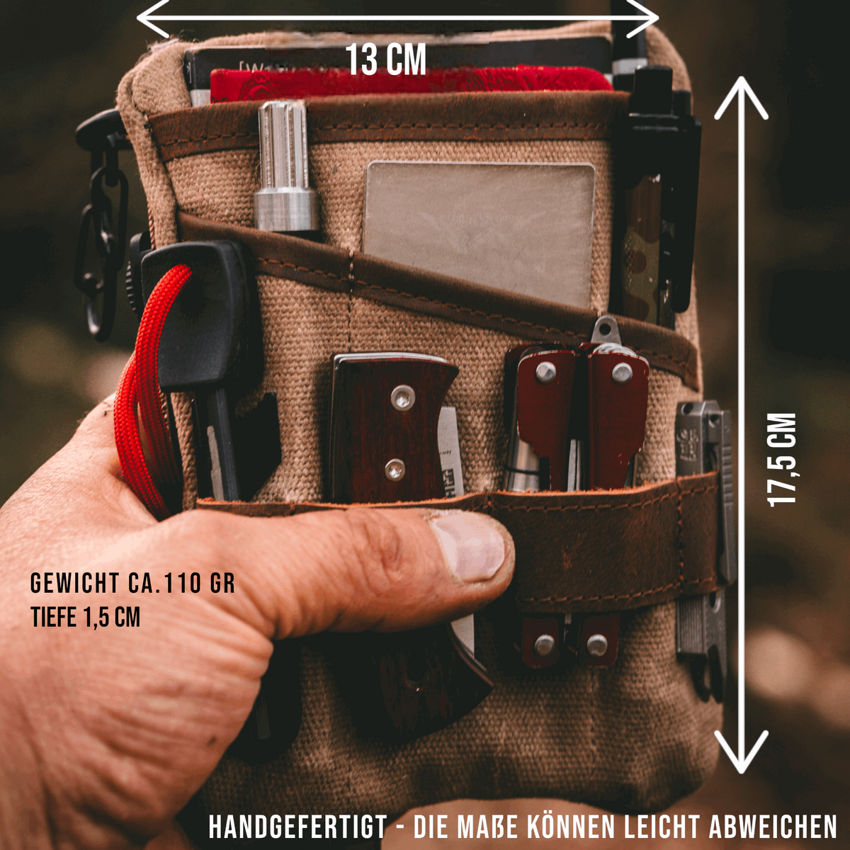 Baumwolle Echtleder Pouch | Echtleder Pouch | SK Wild Ones