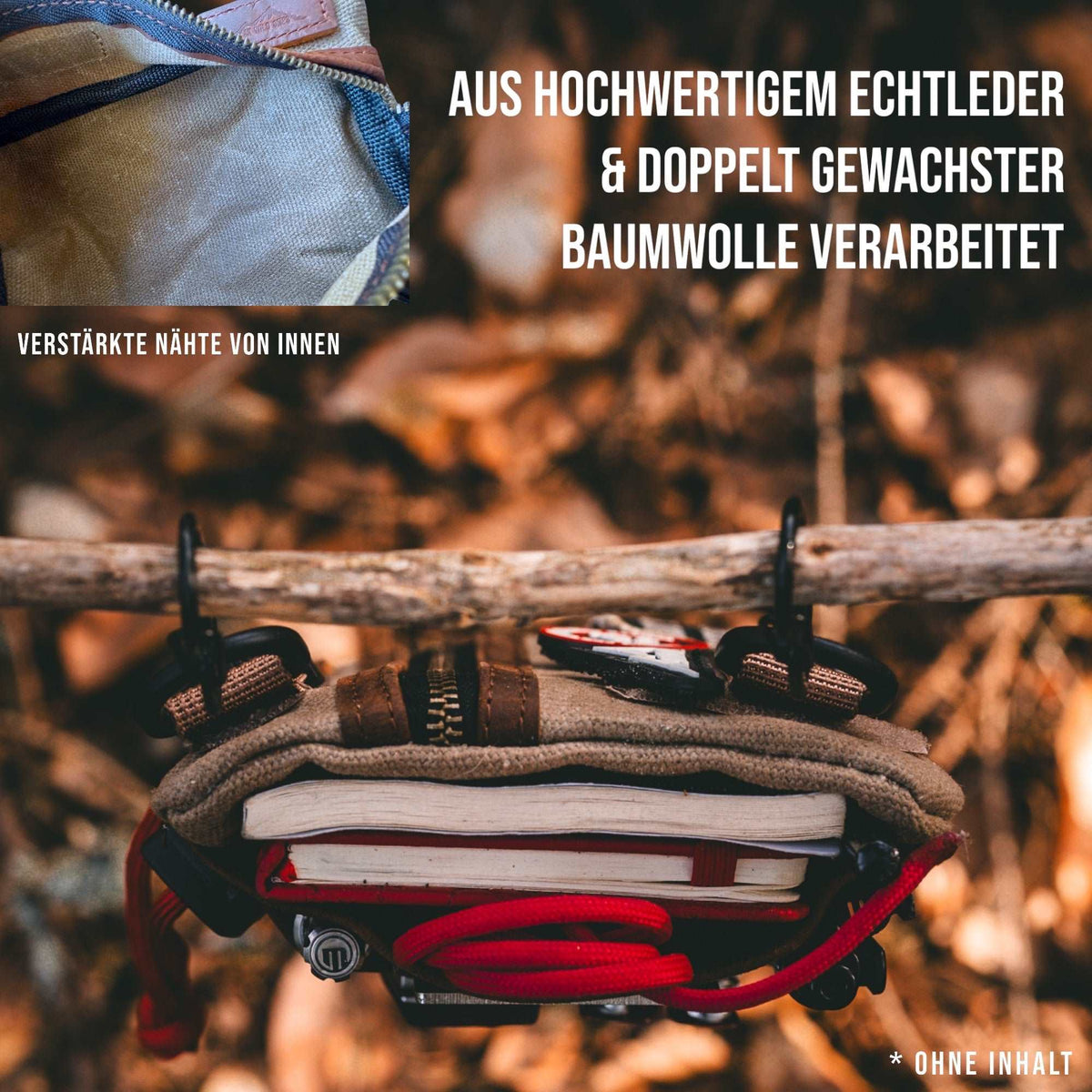 Baumwolle Echtleder Pouch | Echtleder Pouch | SK Wild Ones