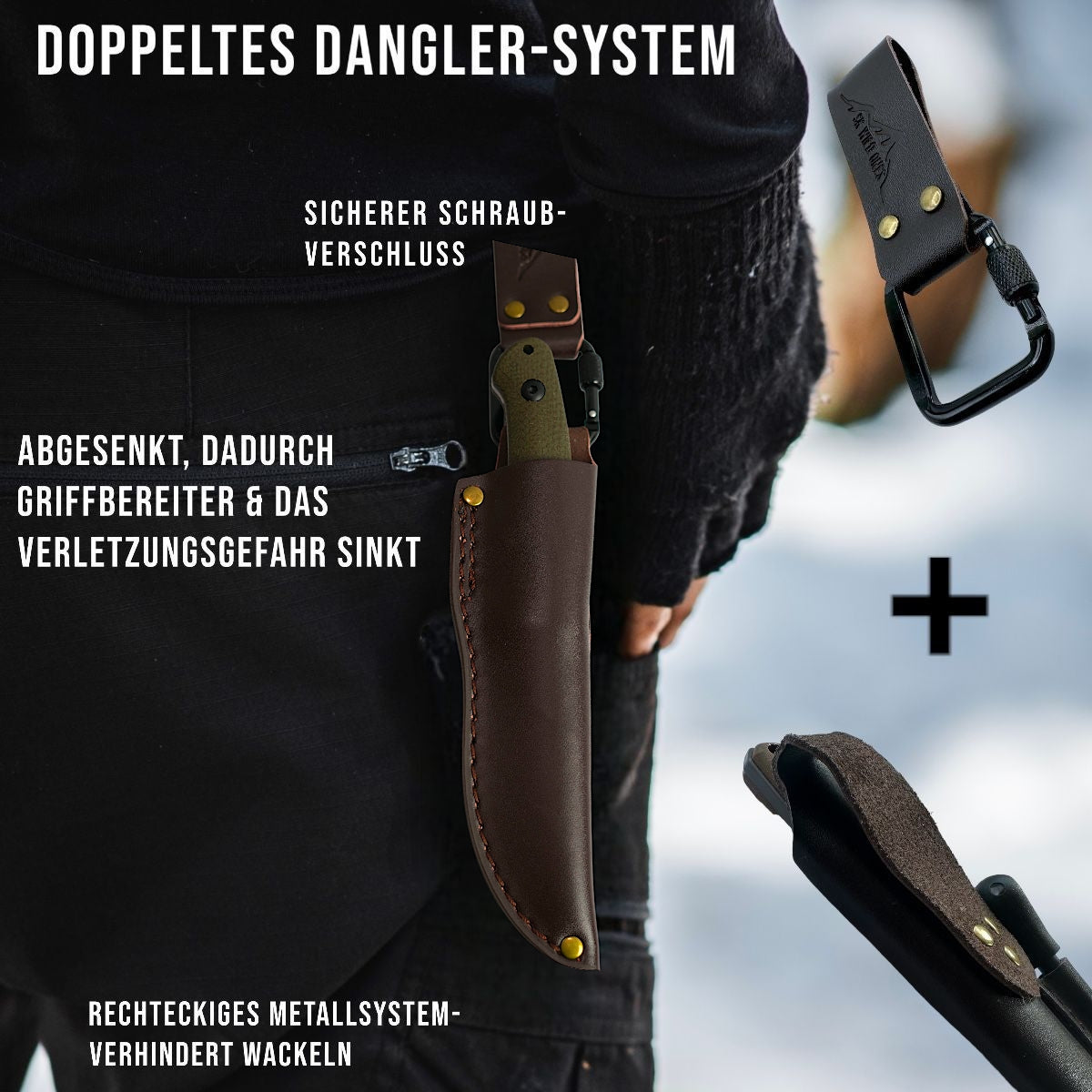 Outdoor Messer Survival - Jagdmesser Feststehende Klinge - Tyr