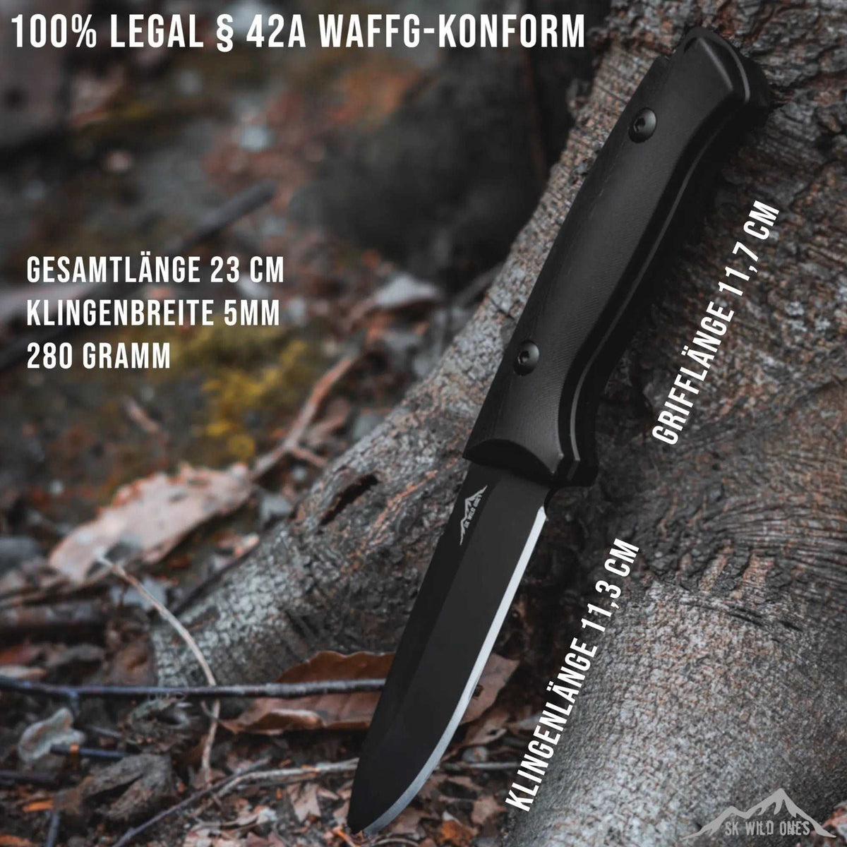 Outdoormesser Midnight Black | Outdoormesser | SK Wild Ones