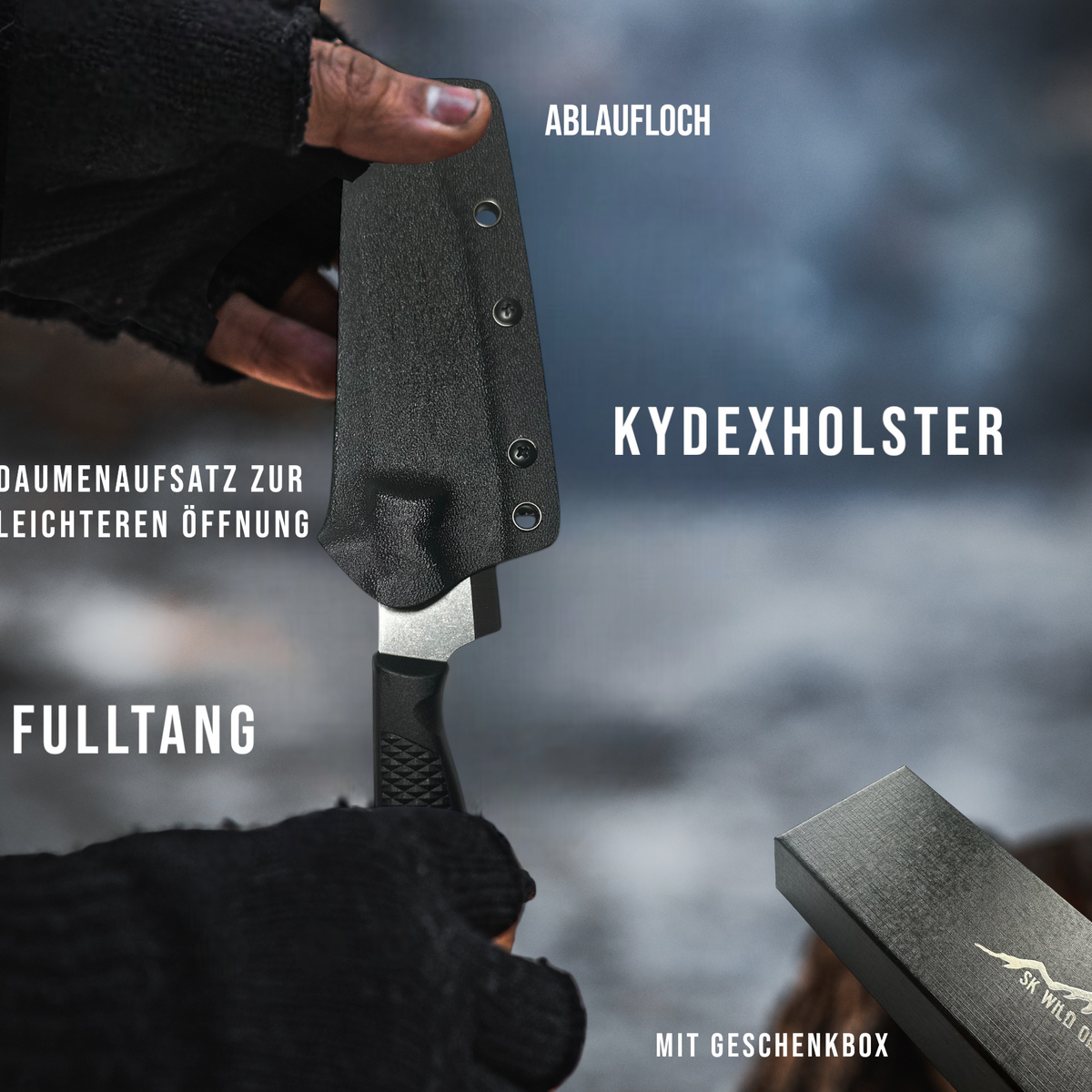 Outdoor Küchenmesser - Andhri Braun/Schwarz