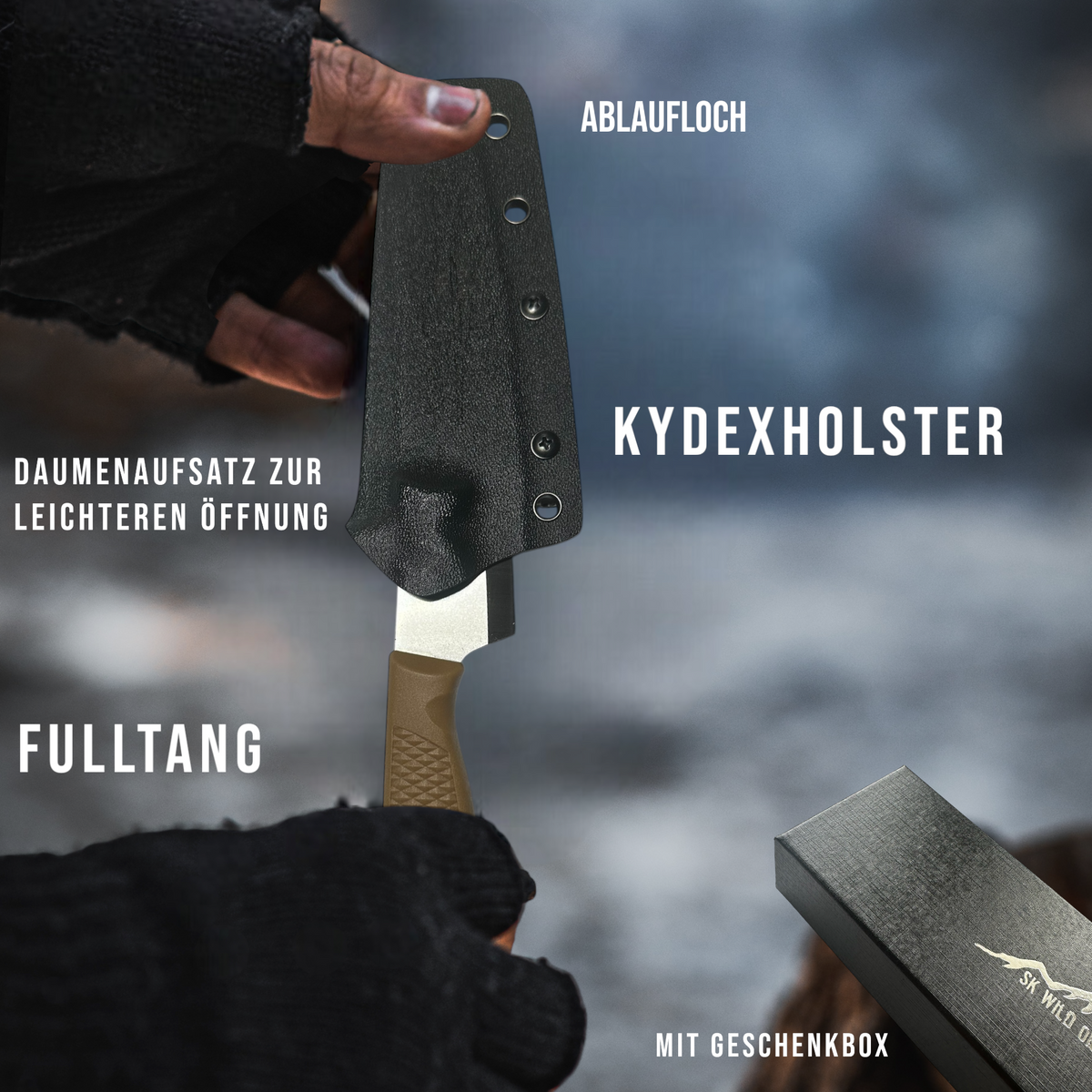 Outdoor Küchenmesser - Andhri Braun/Schwarz